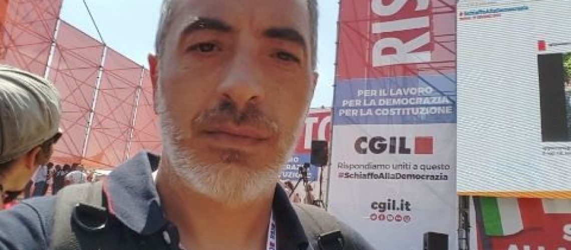 Il segr gen Cgil Ragusa Scifo alla manifestazione di Roma