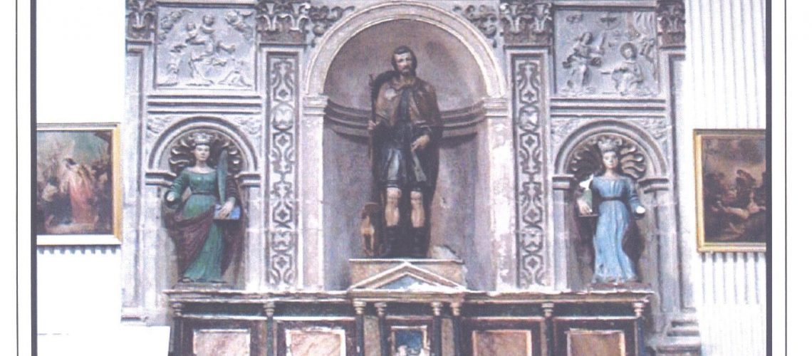 L'altare S.Rocco (un tempo San Giovanni) prima del restauro