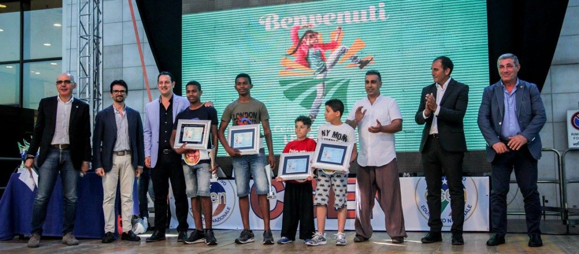 Una delle premiazioni alla festa dello sport